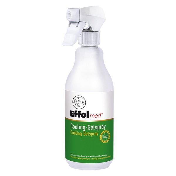 Effax&Effol med Cooling Gel Spray  haftet direkt ohne zu verlaufen